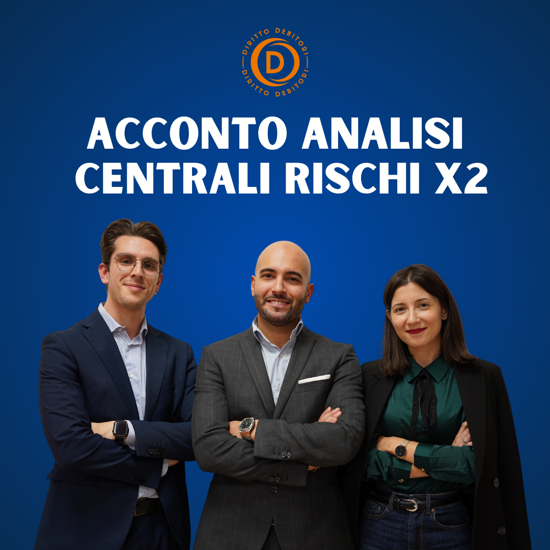 Acconto servizio di analisi delle Centrali Rischi - 2 persone o persona + P.va