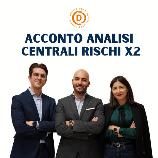 Acconto servizio di analisi delle Centrali Rischi - 2 persone o persona + P.va